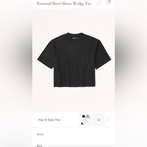NWT ABERCROMBIE Essential Short Sleeve Wedge Tee